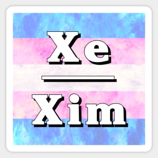 Xe-Xim Pronouns: Trans Pride Sticker